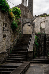 Fototapeta na wymiar Old Stone Steps With Arch Kilkenny 