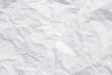 Texture of white crumpled paper for background. New style made from two crumpled papers.