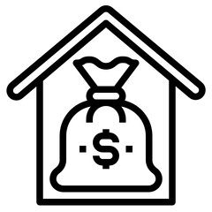 Mortgage line icon