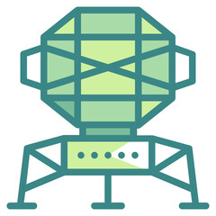 lander blue line icon © Wanicon