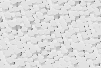 Abstract monochrome hexagons background