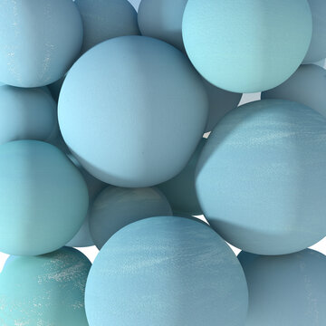 Hand painted sphere composition