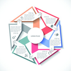 Design for business data visualization, cover layout and infographic