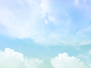 blue sky background with white cloud.Fantasy cloudy sky with pastel gradient color, nature abstract image use for backgroung.