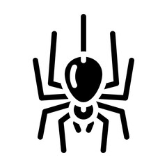 spider fear glyph icon vector. spider fear sign. isolated contour symbol black illustration