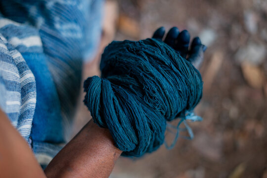 Indigo Dyed Cotton Thread