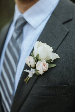 Bouttoneire on Groom's Chest