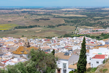 Fototapeta na wymiar Medina Sidonia, in the province of Cadiz with the Victory Church. Andalusia. Spain. Europe. 