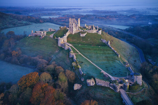 Corfe castle, Dorset, England
