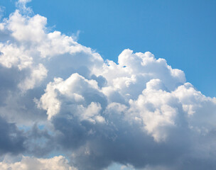 Naklejka na ściany i meble Blue sky background with clouds, background sky.