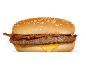 hamburger on a white background