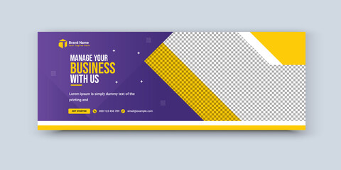 Modern Business Facebook Cover Design, Facebook Banner template Design, Web Banner Social Media Design