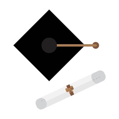 Graduation cap vector isolated on white background. Graduation cap Icon.