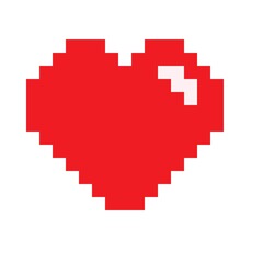 Obraz premium Pixel art background. Heart pixel art. Vector illustration. Valentine's Day.