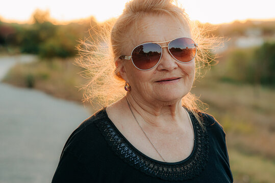 Portrait of a smiling elder woman