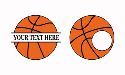 Monogram Basketball, Basketball Vector And Clip 