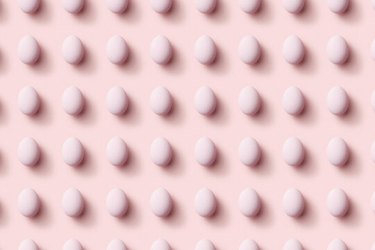 Pattern of light pink Easter eggs