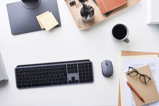 Working supplies composition on desk
