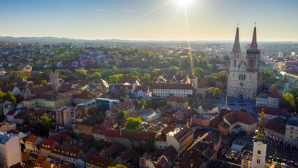 Aerial view of Zagreb