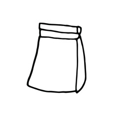 Doodle hand drawn craft package.Hand drawn lineart element.
