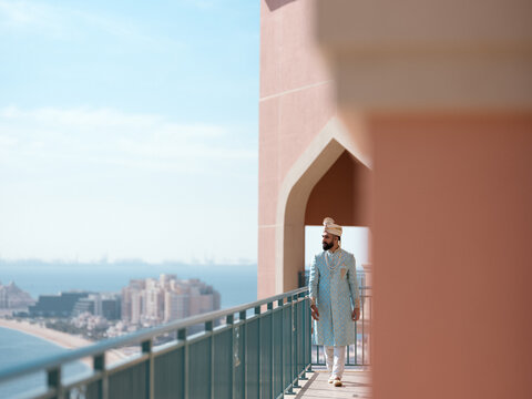 Sheikh watching Dubai from Antis hotel