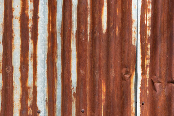 Picture of old galvanized sheet The condition is not complete and rust is present.