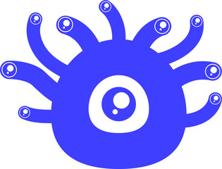 Beholder Cartoon Stock icon vector illustration