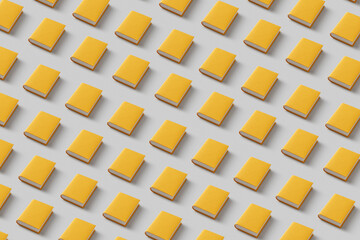 Pattern of yellow papercraft books