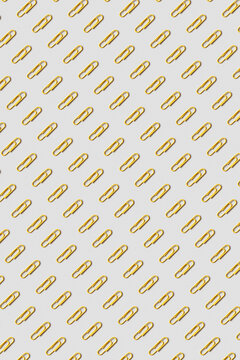 Pattern Of Yellow Paper Clips