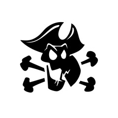unusual cartoon pirate logo with