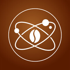 creative coffee logo in scientific style