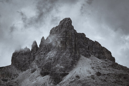 Sharp Dark Atmospheric Mountain Peaks
