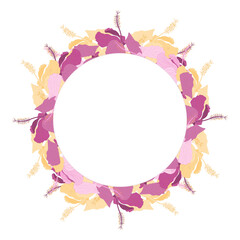 summer frame with hibiscus flowers