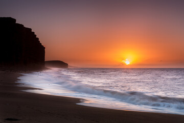 Sun rise over the sea