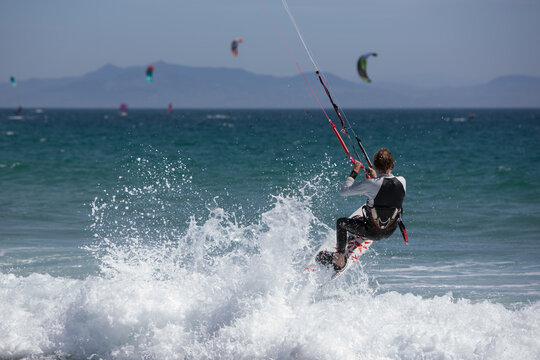 Man Kite Surfing