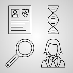  Simple Set of Police Vector Line Icons