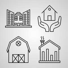 Real Estate Line Icon Set Collection of Vector Symbol in Trendy Outline Style © Muhammad