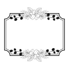 Decorative Floral Foliage Ornament for Wedding Invitation