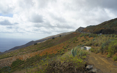 The volcanic island of El Hierro, one of the Canary Islands.Spain.