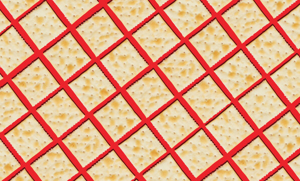 Soda Crackers in Diagonal Arrangement 