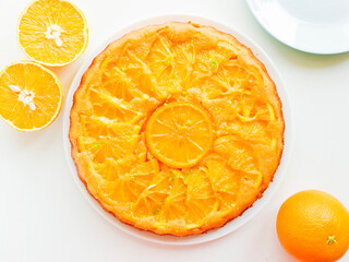 Orange upside down cake