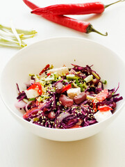 Bowl with salad