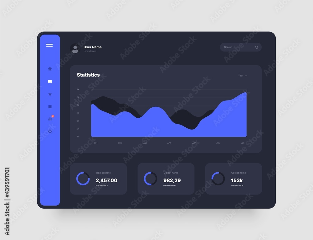 Poster dashboard design. app interface with ui and ux elements. use design for web application, desktop app