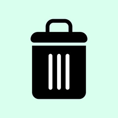 Delete icon vector, Trash can, bin, Garbage sign isolated. Trendy Flat style for graphic design, Web site, UI. - Vector