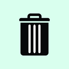 Delete icon vector, Trash can, bin, Garbage sign isolated. Trendy Flat style for graphic design, Web site, UI. - Vector