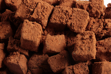 Turkish delight with cocoa powder