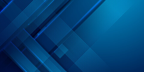 Fototapeta premium Abstract background in blue colors. Modern 3d blue business presentation background with shiny lights.
