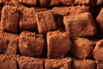 Turkish delight with cocoa powder
