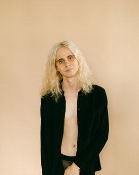 Portrait of  Transgender model in studio