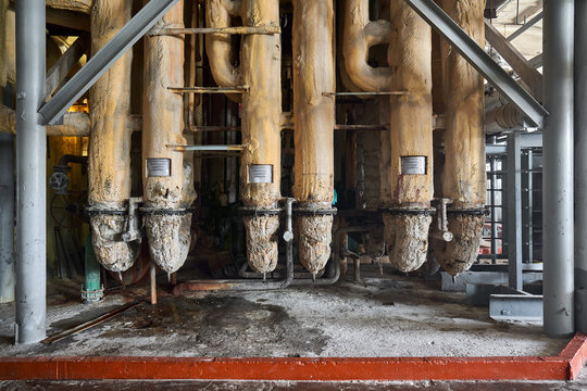 View at interior of seedy sugar factory